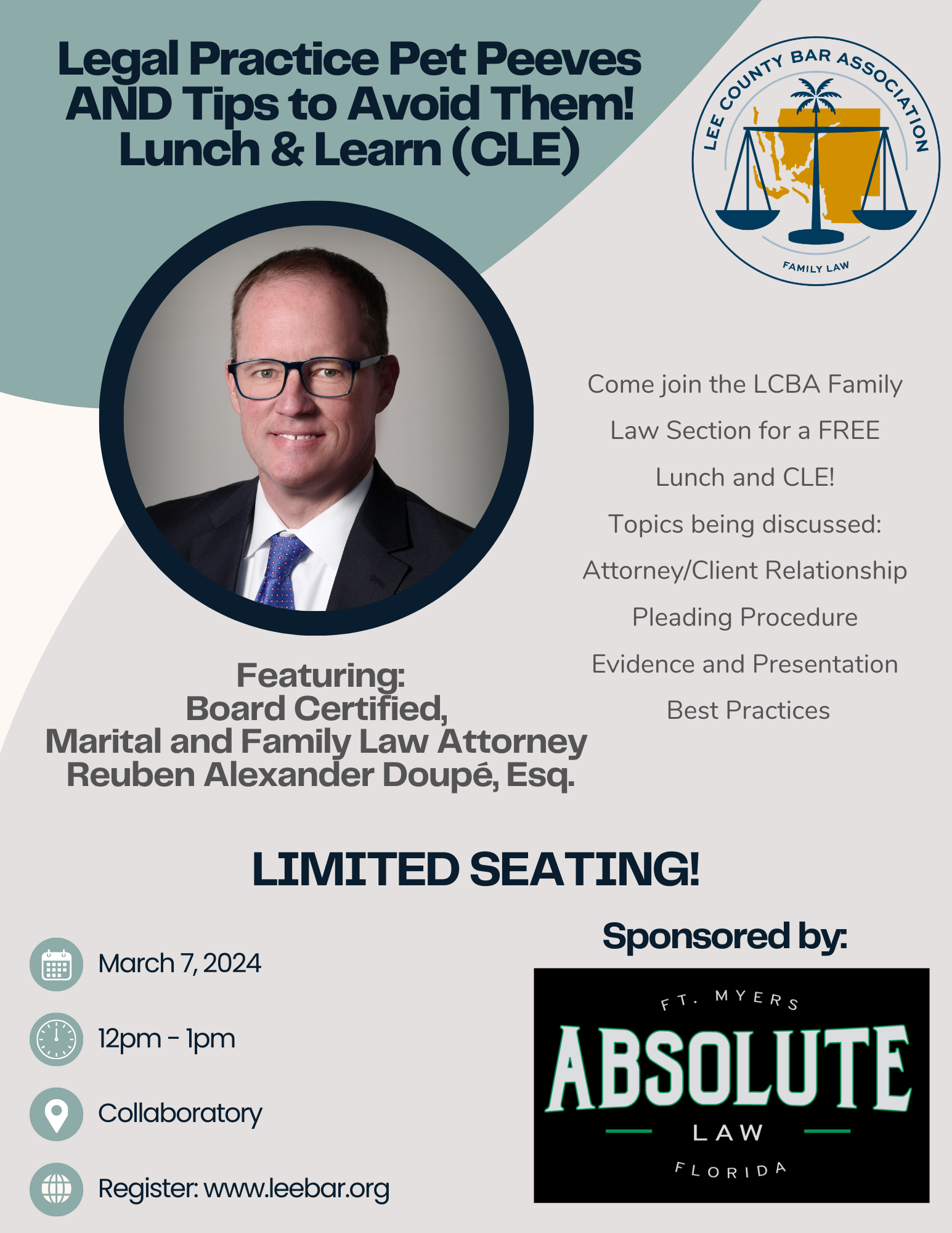 LCBA Family Law Lunch And Learn (CLE) | Lee County Bar Association ...